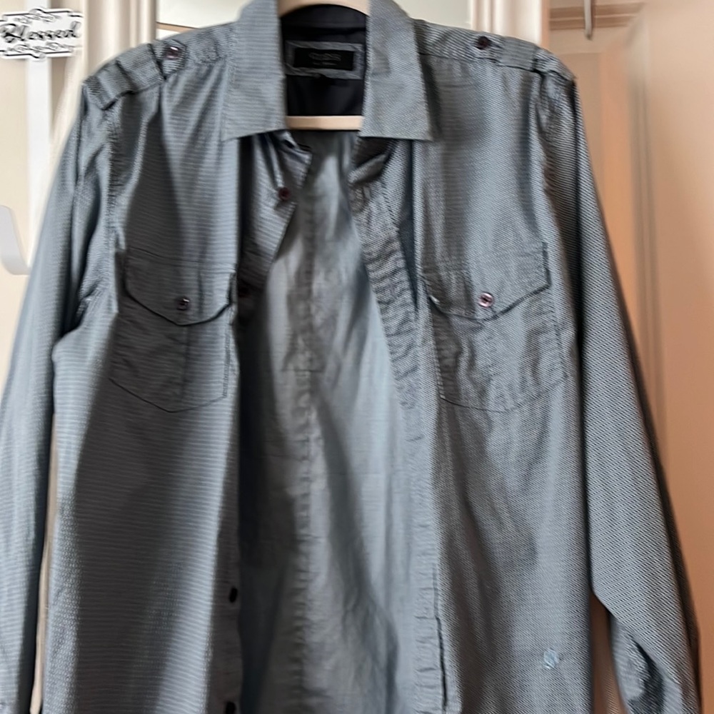 Men’s Guess button down. Light Slate Blue.NWOT